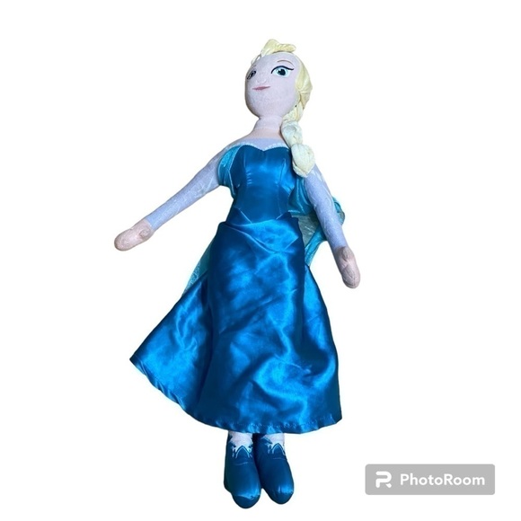 Disney Elsa Large 24” Plush Doll Stuffed Blue Kids Toy Frozen Princess - Picture 1 of 7